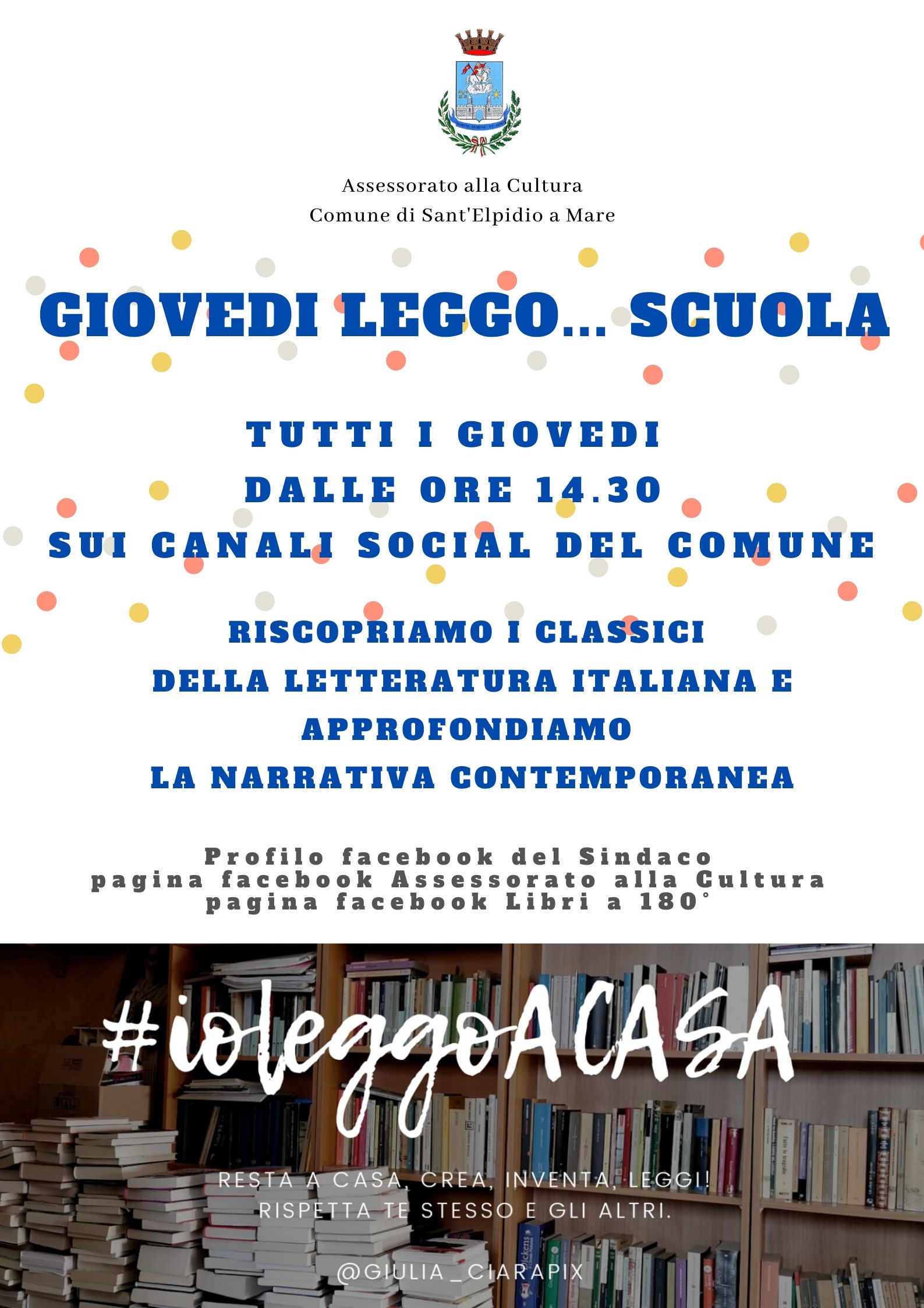 CORONAVIRUS - GIOVEDI LEGGO... SCUOLA